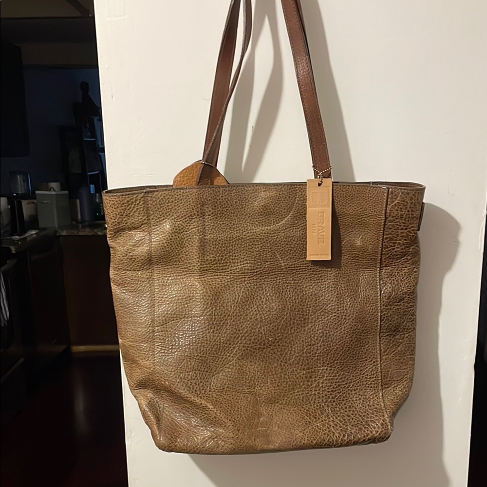 Brave  Brown Leather Tote